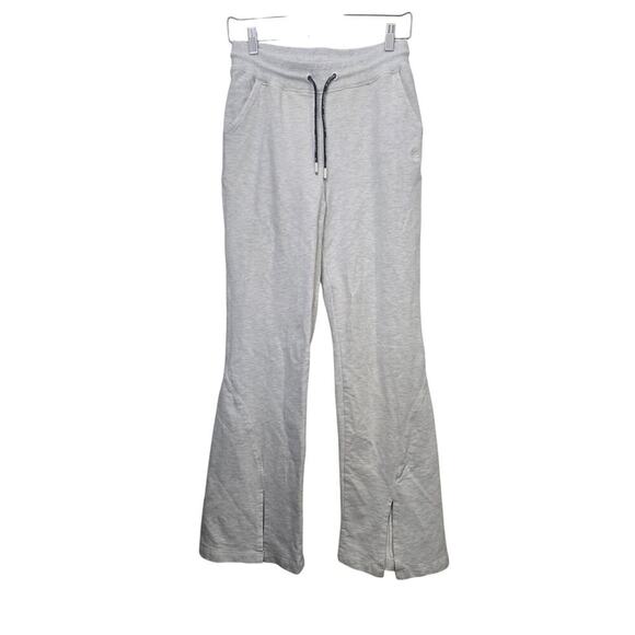 NEW Free People Movement Split Hem Flare Sweatpant Size S Light Heather Gray - Picture 1 of 6